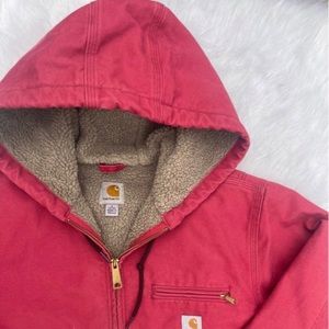 Carhartt Red Utility Jacket with Hood